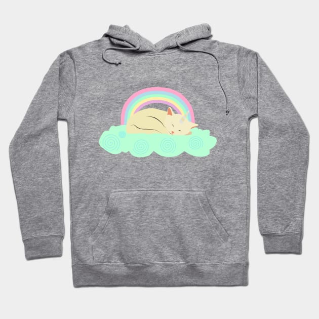 Kittycorn sleeping in a cloud Hoodie by LittleAna